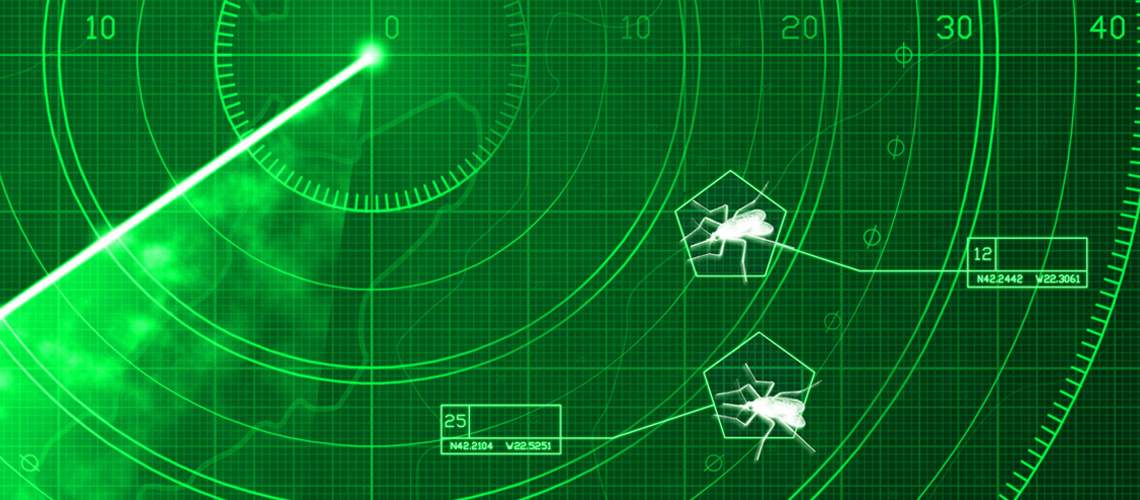 Illustration of bugs on a radar screen.