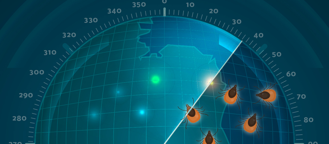 Illustration of radar with bugs.