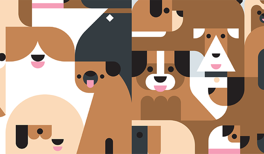 Illustration of dogs