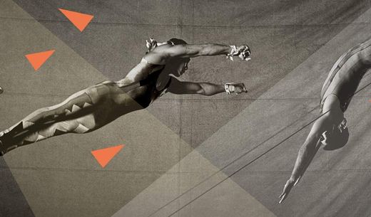 Acrobats in the air