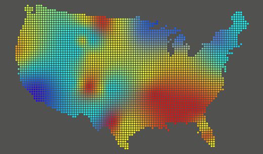 Illustration of a map of the United States