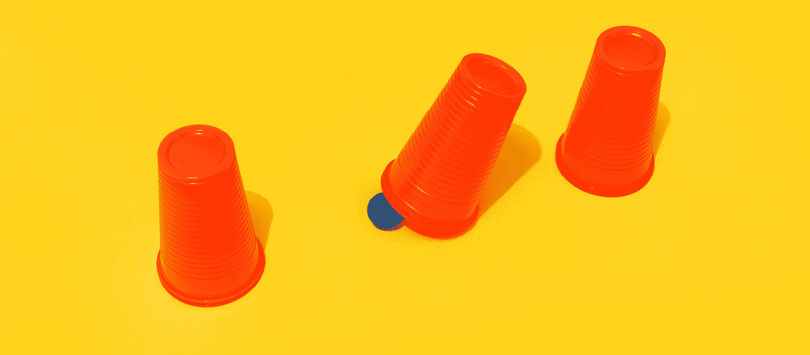 Three solo cups.