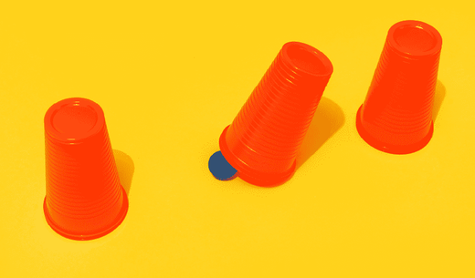Three solo cups.