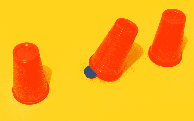 Three solo cups.