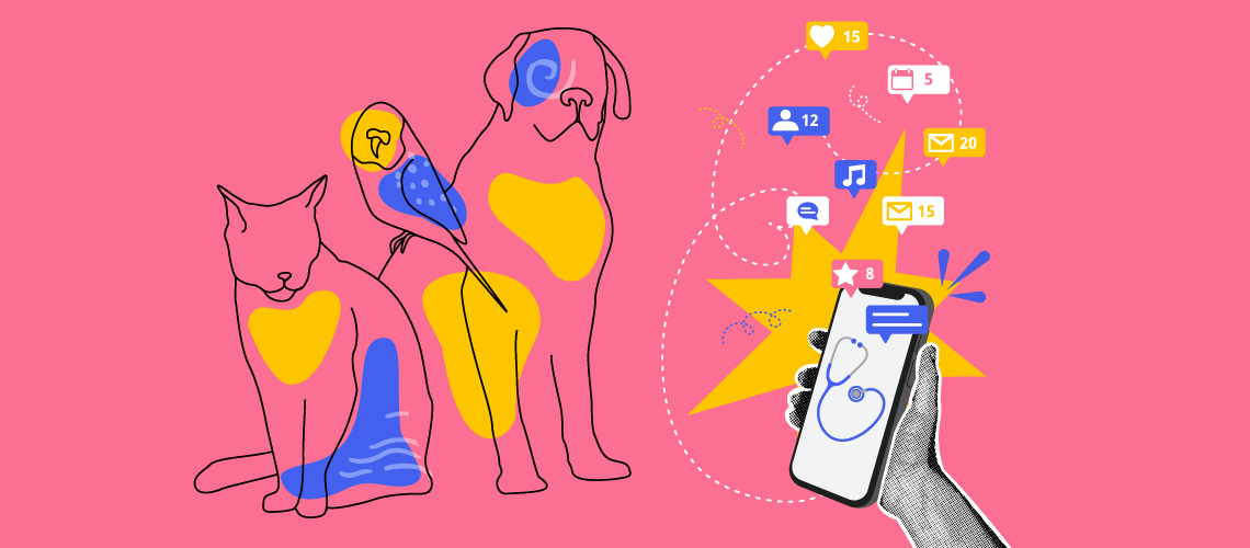 Illustration of a social media post.