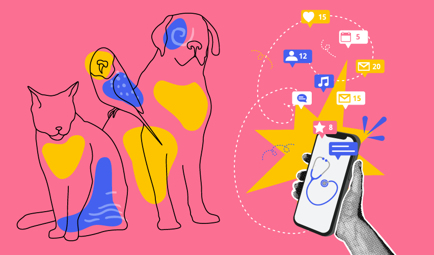 Illustration of a social media post.