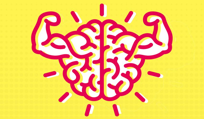 Illustration of a strong brain.