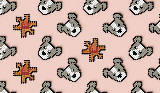 Illustration with dogs.