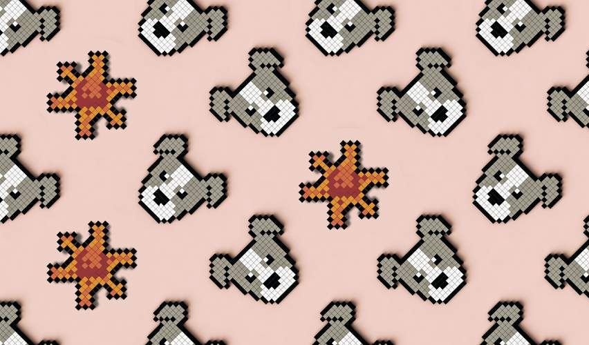 Illustration with dogs.